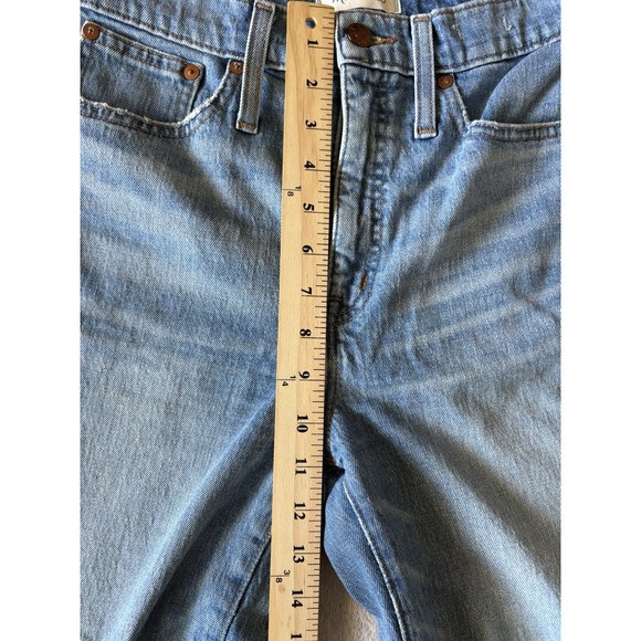 Madewell Women's 0/25 Classic Straight Leg Jeans Blue Meadowland Wash Denim - Picture 4 of 13